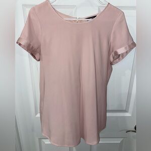 Express Pink Blouse with Gold Zipper